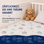 FlyIdeas Spannbettlaken-Set 80x160 cm – 100% Baumwolle für Kinderbetten – Bild 8