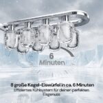 Kismile Eiswürfelmaschine – 11,8 kg/24h in 6 Min. | 2 Grössenfunktionen & Selbstreinigung – Bild 2