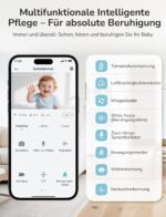 GHB Babyphone mit 2K Kamera, 5-Zoll Display & App – Bewegungsverfolgung, Weinerkennung, 350° PTZ – Bild 2