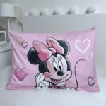 Minnie Powder Pink Babybettwäsche 100x135 cm – Wendbar aus Naturbaumwolle für Mädchen – Bild 4