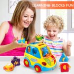 KALOISYHE Musikbus Sortierspielzeug – Lernspielzeug mit Tierblöcken für Kleinkinder ab 1 Jahr – Bild 2