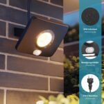 2x ledscom.de LED Gartenstrahler WEGA – Bewegungsmelder IP44, 944 lm, warmweiss – Bild 6