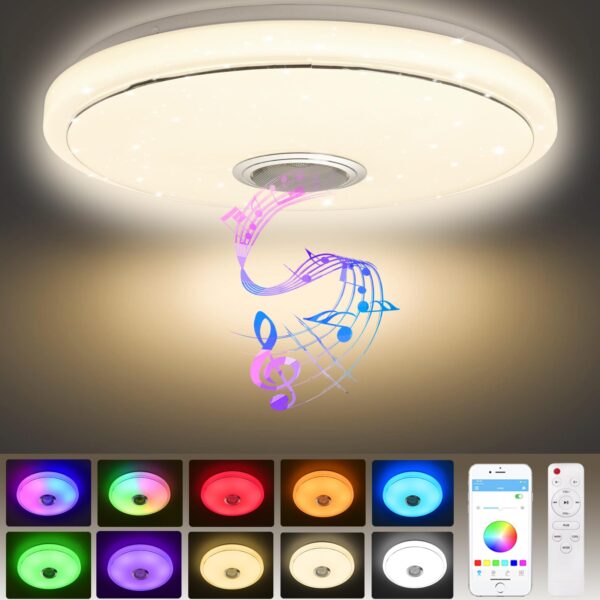 ACXIN 36W LED Deckenlampe Ø30cm – Dimmbar mit RGB, Bluetooth & APP-Steuerung