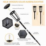 DOMOR Solarleuchten 4er Set – IP65 Gartenbeleuchtung mit Warmweiss & Automatik – Bild 4