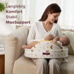 Momcozy Stillkissen mit Sicherheitsstütze – Memory-Schaum Übergrösse 57,4 cm für ergonomische Unterstützung – Bild 6