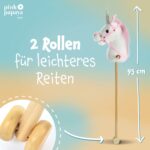 Pink Papaya Steckenpferd Einhorn Mandy – Plüsch-Spielpferd mit Sound für Kinder ab 3 Jahren – Bild 6