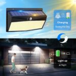 Peasur Solarleuchte mit Bewegungsmelder 368LED – IP65 Aussenleuchte für Garten & Terrasse, 2er Set – Bild 4