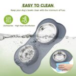 pecute 3-in-1 Futternapf Hunde & Katzen mit Edelstahl & rutschfester Silikon-Matte – Bild 5