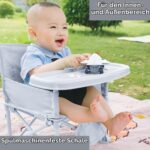 M-CASTLE Tragbarer Babystuhl mit Tablett – Klappbarer Reisesitz für 6 Monate bis 3 Jahre – Bild 10