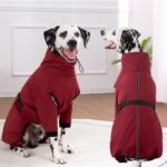 Cyponpy Hundemantel wasserdicht mit Beinen – Winterjacke mit Fleecefutter & Reflektoren – Bild 6