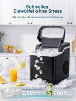 FOHERE 14kg Eiswürfelmaschine – Kompakt mit Selbstreinigung & 2 Eisgrößen – Bild 2