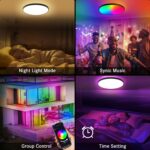 Eregou 24W LED Deckenleuchte Dimmbar mit RGB Farbwechsel – Smart Home Lampe für Alexa & Google – Bild 7