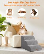 EzKamfort 3-Stufen Haustiertreppe – Rutschfeste Hundetreppe für kleine Hunde & Senioren – Bild 4