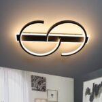 LUOLONG 40cm LED Deckenleuchte Dimmbar mit Fernbedienung – Modern Schwarz für Wohnzimmer & Schlafzimmer – Bild 8
