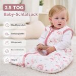 FIEMOL Baby Schlafsack 1,5-2,5 TOG – Ganzjahres-Babyschlafsack aus Baumwolle – Bild 2