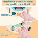 Kizmyee Montessori Motorikspielzeug ab 1 Jahr – Sensorisches Lernspielzeug mit Silikon – Bild 3