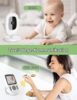 TakTark Babyphone mit Kamera 2,8" 720P HD – WLAN-frei mit 20h Akku & Nachtsicht – Bild 3