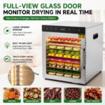 SHZICMY 800W Dörrautomat mit 10 Edelstahlschalen – Digitale Temperaturregelung & LED Touch Control – Bild 6