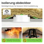 ALUSSO Metall LED Einbaustrahler 230V Dimmbar – 6er Set Badezimmer Spots IP65 – Bild 3