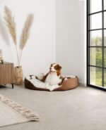lionto Hundebett 110 x 80 cm mit Wendekissen – 4-in-1 Haustierbett aus Oxford-Stoff – Bild 2