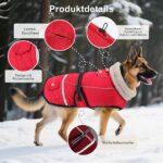 Woiil Hundemantel XL Wintermantel wasserdicht – Wärmeschutz für grosse Hunde – Bild 7