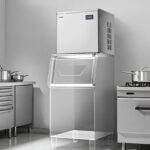 VEVOR Kommerzielle Eismaschine 204 kg/Tag – Edelstahl Eisbereiter mit Selbstreinigung für Gastronomie – Bild 8
