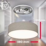 B.K.Licht 2-flammige Deckenleuchte mit Stoffschirm – Elegante Deckenlampe für jeden Raum – Bild 2