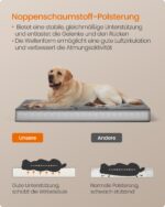Feandrea Hundebett 120 x 74 cm wasserdicht – orthopädische Hundematte für grosse Hunde – Bild 5