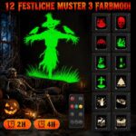 artcool 3D Dynamischer LED Projektor – 12 HD-Motive für Halloween & Weihnacht – Bild 2