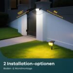 Linkind Solar Strahler mit Bewegungsmelder 3000K & 6500K – IP67 Gartenleuchte, 3er Set – Bild 7