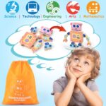 SEMKOTREE Holz-Bauklötze Montessori – Motorikspielzeug mit Schnappverschluss für Kinder 3–6 Jahre – Bild 5