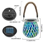 TOTHDATE Solar Mosaik Leuchte Oval – IP65 Gartenlampe mit Lichtsensor für Aussen – Bild 7