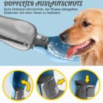 PIWOSGOL 800ml Hundetrinkflasche – Auslaufsicher & Wassersparend für Unterwegs – Bild 4