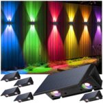 IIRARA Solar Wandleuchte Aussen 120 Lumen – 15 Modi für Garten & Balkon (6er Set)