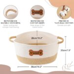 Tidelit Hundespielzeug Aufbewahrungskorb 35,5x26x20cm – Baumwollseil Organizer für Haustiere – Bild 3