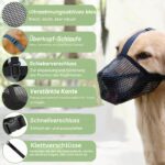 Lalieffacely Hundemaulkorb mit Klettverschluss – Atmungsaktiv für kleine, mittlere & grosse Hunde – Bild 2