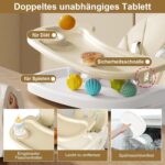 Lineluck 4in1 Hochstuhl – Mitwachsender Kinderhochstuhl mit Babyliege für 6 Monate bis 6 Jahre – Bild 4