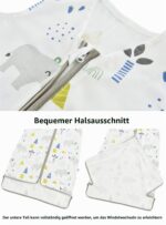 Chilsuessy Kinder Sommerschlafsack 0.5 Tog – 100% Baumwolle mit verstellbarer Länge für 100-120cm – Bild 3