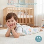 Yukkidds Baby Sommerschlafsack 80 cm mit Füssen 0.5 Tog – 100% Baumwolle für 18-36 Monate – Bild 6