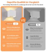 SENFAY 6W LED Akku Wandleuchte mit Bewegungsmelder – Kabellos & USB-aufladbar – Bild 6