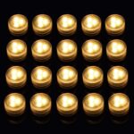 LUXJET 20er Set Mini LED Teelichter wasserdicht – Warmweiss Unterwasser Deko für Pool & Aquarium