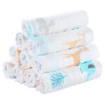 Yoofoss Mulltücher Baby 10er Set 27x50 cm – 6-lagige Baumwoll-Mullwindeln für Neugeborene – Bild 6