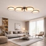 GBLY LED-Deckenleuchte 88cm Ringdesign Warmweiss – moderne Deckenlampe 37W für Wohnzimmer – Bild 2