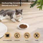 6er Set Keramik Katzennapf flach – Schnurrbart-freundlich & spülmaschinenfest für Katzen – Bild 4