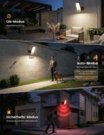 Ledronix 10000mAh LED Wandleuchte mit PIR-Bewegungsmelder – IP65 Aussenlampe mit Fernbedienung – Bild 5