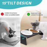 Lannvan Katzennapf Erhöht 3er Set – Keramik Futterstation mit 15° Neigung für Katzen & kleine Hunde – Bild 4
