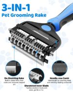 XIHUAN 3-in-1 Unterfellbürste für Hunde & Katzen – Professionelle Fellpflege für Langhaar – Bild 4