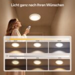 Homelist Akku-Deckenleuchte mit Bewegungsmelder & Fernbedienung – 12000mAh, 3 Lichtfarben, 2er Set – Bild 6