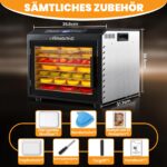 VarmBake Dörrautomat Edelstahl 7 Etagen – 0,56 m² Dörrfläche, 800W, 30-90°C – Bild 6