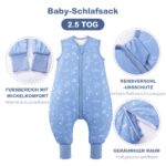 ToyaTec Baby Schlafsack XL mit Füssen 2,5 Tog – Bambusrayon Schlafdecke für Winter – Bild 4